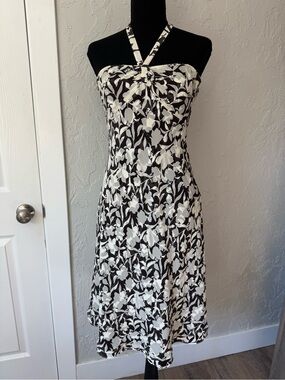 Ann Taylor Silk Y2K Vintage Halter Dress